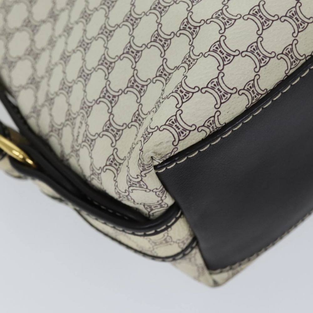CELINE Macadam Canvas Shoulder Bag PVC White Auth 72176 - Picture 16 of 16